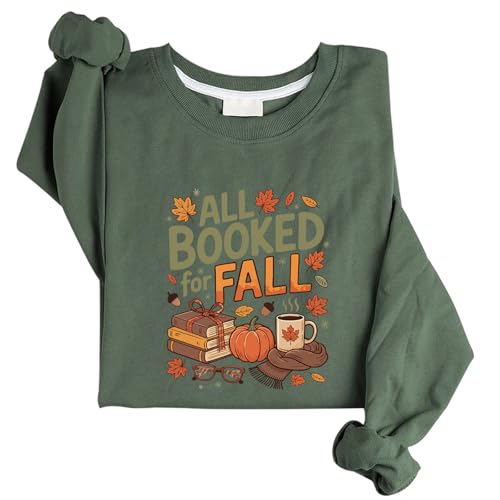 All Booked for Fall Sweatshirt Autumn Reading Sweatshirt Pumpkin Season Pullover