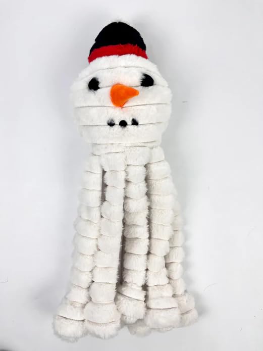Bonhomme de neige Gor Reef peluche 63 cm blanc pour chien qui s'ennuie l'hiver