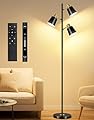 OUTON LED Tree Floor Lamp, Modern Dimmable Standing Lamp with Remote & Touch Control, 4 Color Temperatures, 3 Rotatable Lights Floor Lamps for Living Room, Bedroom, Office, Black & Gold