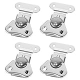 4Pack 304 Stainless Steel Spring Loaded Small Butterfly Twist Latch Heavy Duty Stainless Steel Latch Butterfly Lock with Retainer for Flight Cases and Equipment Boxes