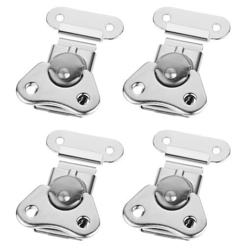 4Pack 304 Stainless Steel Spring Loaded Small Butterfly Twist Latch Heavy Duty Stainless Steel Latch Butterfly Lock with Retainer for Flight Cases and Equipment Boxes