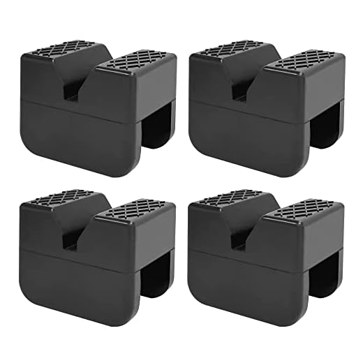 TONDA Jack Stand Pads, Universal Rubber Jack Pad Adapter, Rail Pinch welds Protector, 4 Pack