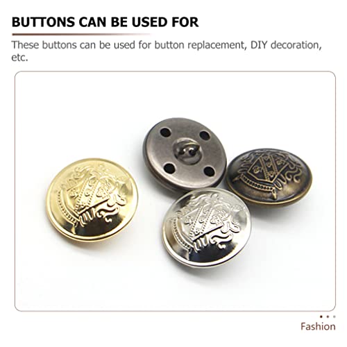 HEALLILY Bot?o De Metal 50 Pcs de Bronze DIY Metal Bot? para Overcoat Blazer Roupas Jeans Casaco Bla
