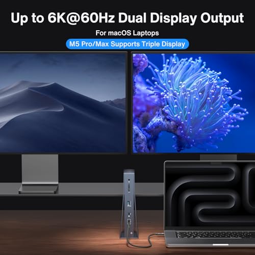 Image of iVANKY Intel Certified Thunderbolt 5 Dock Upgrade FusionDock Pro 3 Docking Station with 11-Port 180W Power, Single 8K, Dual 6K@60Hz for MacBook Pro /Max Series, Dual 8K@60Hz for Window, 120Gbps, 2.5GbE