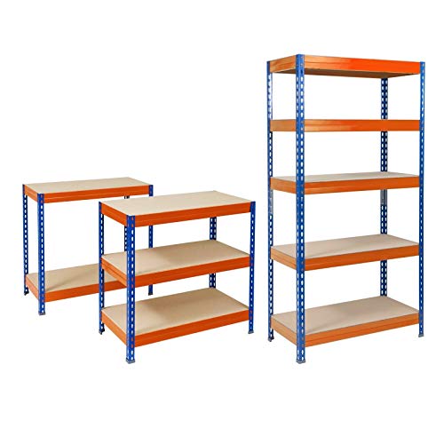 Floordirekt Weitspannregale, Steckregal, Schwerlastregal, Kellerregal, Metallregal, Büroregal, | RIESENAUSWAHL! (Grizzly… – Bild 3