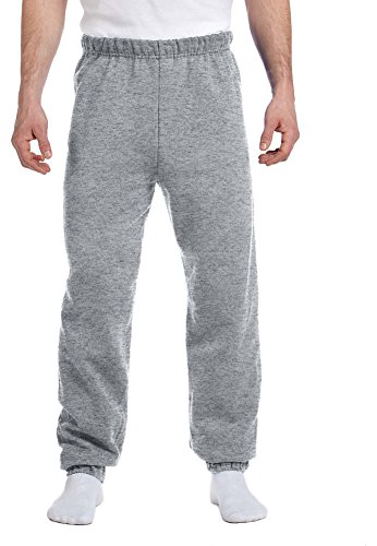 Image of Jerzees Men's NuBlend Fleece Elastic Bottom Sweatpants, Relaxed Fit, Cotton Blend