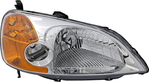 JP Auto Headlight Compatible With Honda Civic Civic Hybrid 2001 2002 2003 Passenger Right Side Headlamp