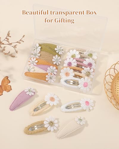 YHXX YLEN 20 piezas Clip para el cabello con flores para niñas miniatura 6