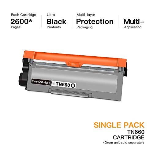 E-Z Ink (TM) Compatible Toner Cartridge Replacement for Brother TN660 TN630 High Yield to use with HL-L2380DW HL-L2300D HL-L2340DW MFC-L2680W MFC-L2740DW MFC-L2685DW Printer (Black, 1 Pack)