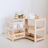 Montessori Corner Toy Shelf, Montessori Toy Storage for Corner, Corner Toy Shelf, Wooden Shelf, Toy Storage, Toy Shelf, Montessori Furniture