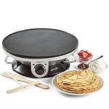 Morning Star - Crepe Maker Pro - 13 Inch Crepe Maker & Electric Griddle - Non-stick Pancake Maker