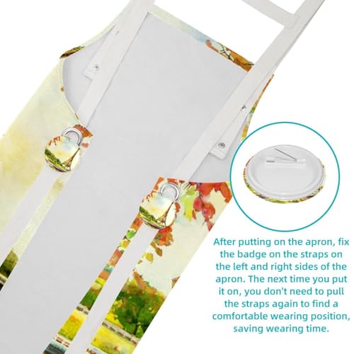 Tablier de cuisine multicolore One Large de qualité supérieure avec broches - 5