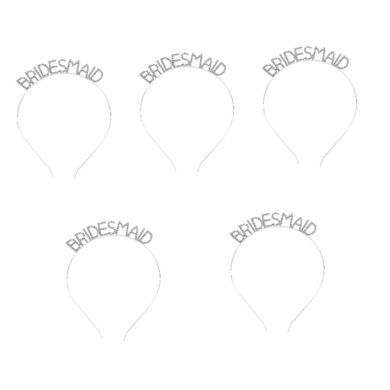 FRCOLOR 5pezzi Cerchietto Sposa Elegante Con Strass e Lettera Accessorio Per Matrimonio e Feste Decorazione Chic Per