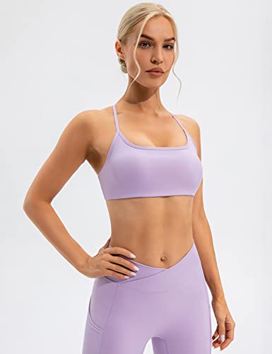 Cute Sports Bras For Women Padded Workout Bra Sexy Strappy Backless Yoga Clothes Sleeveless Criss Cross Gym Shirts Purple Xs #TOP1