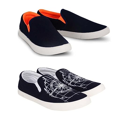 Image of HOTSTYLE Premium Casual Shoes Slip On Sneakers for Men |Combo Pack of 2|176