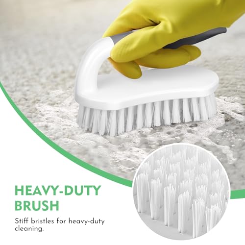 Image of SetSail Scrub Brush, Heavy-Duty Stiff Bristle Cleaning Scrubber, 4 Pack