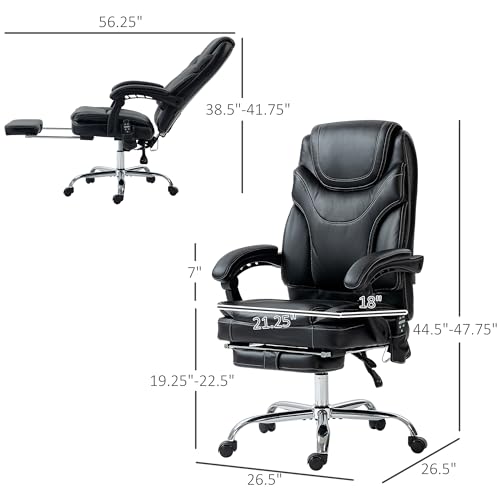 Vinsetto US921-682V80BK0131 Pu Leather Vibration Massage Office Chair thumb #2
