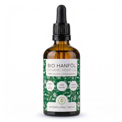Wolfsbacher Natur - Bio Hanföl für Hunde und Katzen (50ml), kaltgepresst aus kontrolliert biologischem Anbau, natürliche Haut- und Fellpflege für Haustiere, DE-ÖKO-060