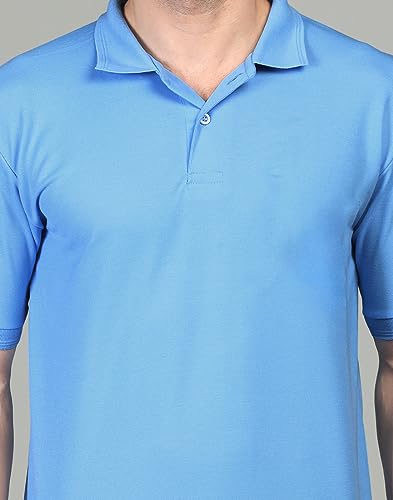 Image of INKKR Men's Casual Polo Neck Half Sleeve Solid T-Shirt (Pack-3)