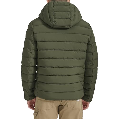 Image of Water Resistant Performance Stretch Hooded Puffer Jacket