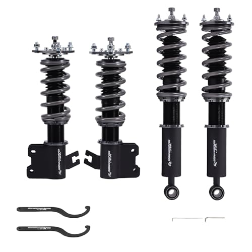maXpeedingrods Coilover for Nissan S13 240SX 1989-1994, 24 Levels Damper Adjustable Coilovers Suspension Kit, Height Adjustable Shock Absorber Struts, Lowering Kit, T7 Upgrade Racing Series