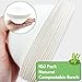 Haawooky 100 Pack White Disposable Paper Bowls, 8oz Natural Compostable, Eco-friendly Paper Biodegradable Bowls for Party, Salad, Dessert 3