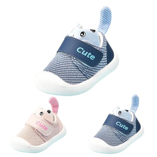 Toddler Squeaky Sneakers Flat Non Slip Strap First Walking Sport Shoes Baby Boys Girls Outdoor Lightweight Casual Shoes