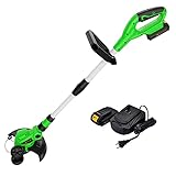 Werktough 20V Cordless String Grass Trimmer/Edger Easy Use 2.0 AH Battery Charger Included G001