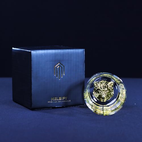 Image of Melbify Gold Wolf Whiskey Glass Gift Set | 1 pcs Set | 300 ml | Ultra-Premium | Gold-Bottomed | Imported | Luxurious | Ideal for Wedding Gifts, Anniversary, VIP and Corporate Gifts