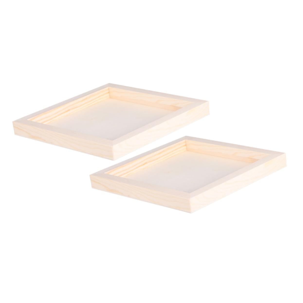 ifundom Cornici per Argilla Fai da Te in Legno 5 Pezzi Beige