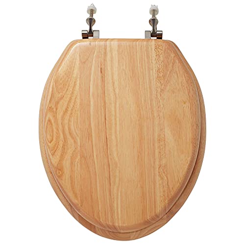 Signature Hardware 153866 Luxury Light Oak Toilet Seat Standard Hinges - Elongated Bowl