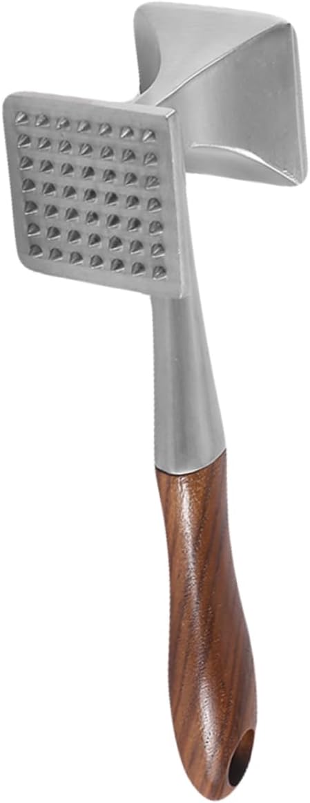 PRETYZOOM Multifunctional Pine Meat Hammer Heavy Duty Meat Mallet Tool Grip Handle for Arthritis