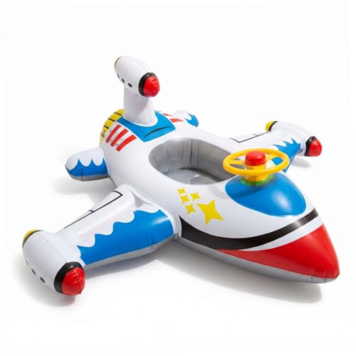Flotador inflable grueso de avión infantil con base antivuelco