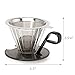 Primula Seneca Pour Over Coffee Maker Removable Ultra Fine Micro Mesh Stainless Steel Filter, 4.8 x 4.8 x 4.8 inches, Black