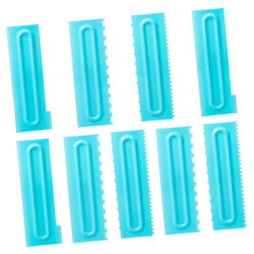 IWOWHERO 9 Pièces Racloirs Plastique pour Glaçage de Gâteau Lisseurs pour Crème Au Beurre Accessoires de Décoration Pâtissière pour Fondant Crème Mousse Outil Polyvalent pour Décoration