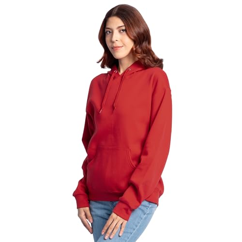 Image of Fruit of the Loom Men's Eversoft Fleece Pullover Hooded Sweatshirt, Moisture Wicking & Breathable