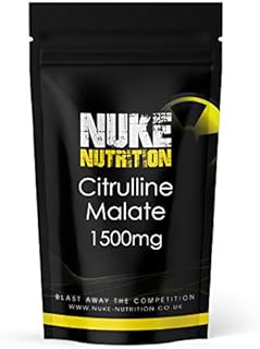 Nuke Nutrition L Citrulline Malate Capsules | 60 Capsules | High Strength 1500mg Dose Supplement | Boost Circulation, Performance & Muscle Recovery | 100% Natural, Preservative & Filler Free | Vegan