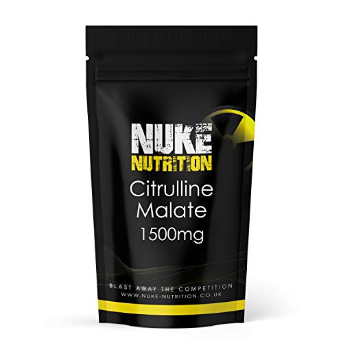 Nuke Nutrition L Citrulline Malate Capsules | 120 Capsules | High Strength 1500mg Dose Supplement | Boost Circulation, Performance & Muscle Recovery | 100% Natural, Preservative & Filler Free | Vegan