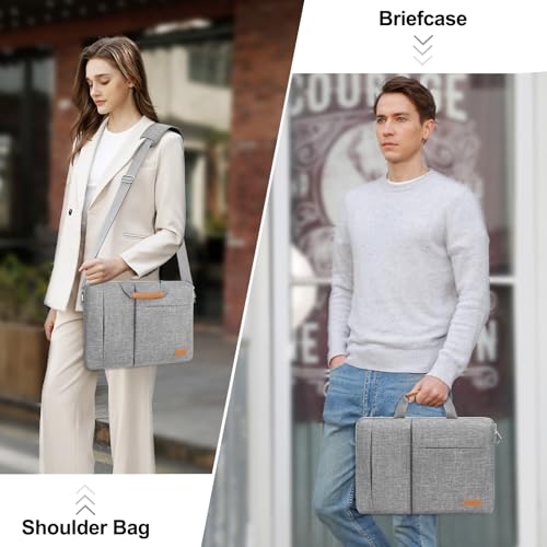 Sac messenger ordinateur 15 pouces gris style minimaliste chic