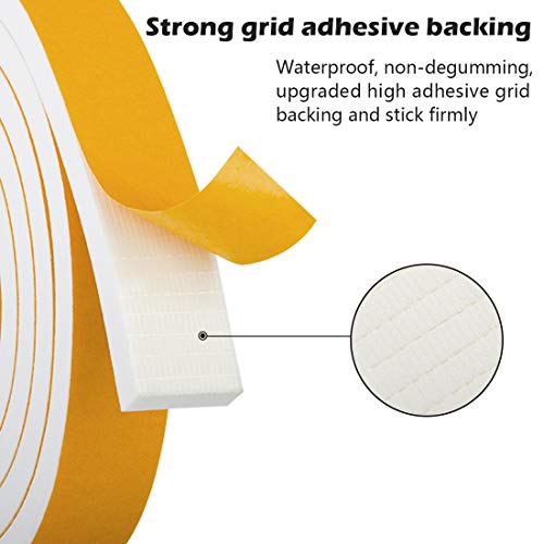 Adhesive Foam Tape 39 Feet, Soundproofing Neoprene Rubber Tape Door Insulation