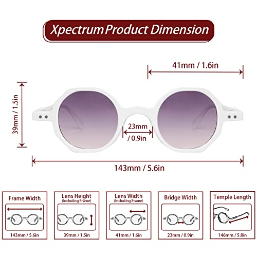 Xpectrum Small Retro Hippie Round Sunglasses for Men Women Vintage Circle Sun Glasses4
