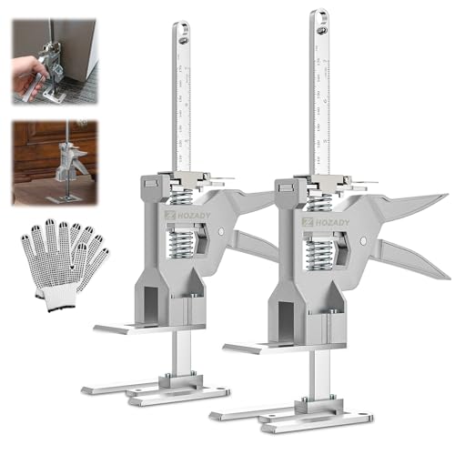 Labor Saving Arm Jack 2 Pack 440LBS Capacity Furniture Jack with Stainless Steel Construction 12-Inch Multi-Functional Lifting Tool & Height Adjuster for Windows Doors Tiles Appliances