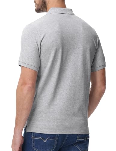 Image of MIER Men's Cotton Pique Polo Shirts, Short Sleeve Golf Work Casual Tops