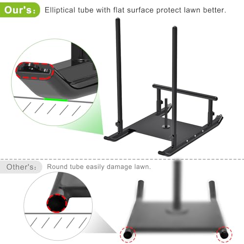 Kipika Weight Sled, Workout Sled, Fitness Strength Training Sled, Speed Training Sled for Athletic Exercise, Speed Improvement, Easily Through Obstacles, Suitable for 1" & 2" Weight Plate (G- Black) - image 5