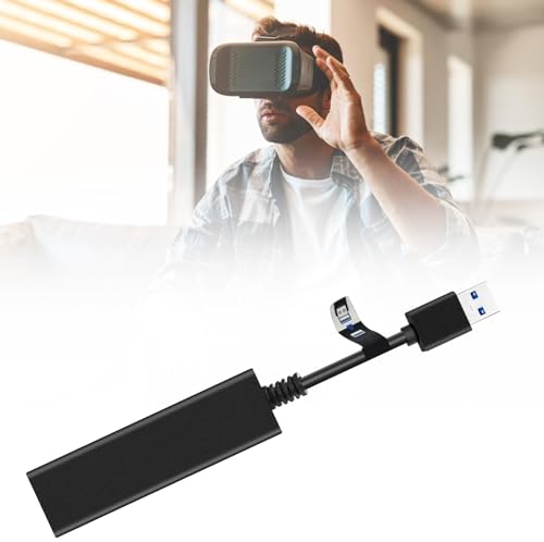 YOYIAG Adaptador de cámara PS5 VR: adaptador PS5 VR, cable adaptador PS5 VR, adaptador PS5 para gafas VR, compatible con cámara PS4 a consola PS5 en el juego PS VR, color negro