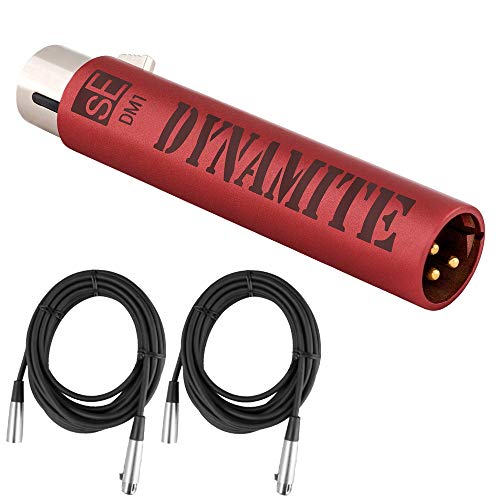 sE Electronics DM1 Dynamite Active Inline Microphone Preamp Bundle with 2 XLR Cables