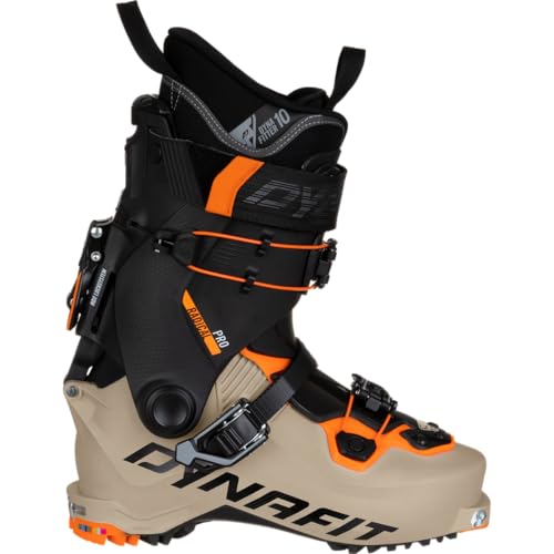 DYNAFIT Men's Radical Pro Ski Boots, 5265 Rock Khaki Fluo Orange, Mondopoint 25 / EU 39