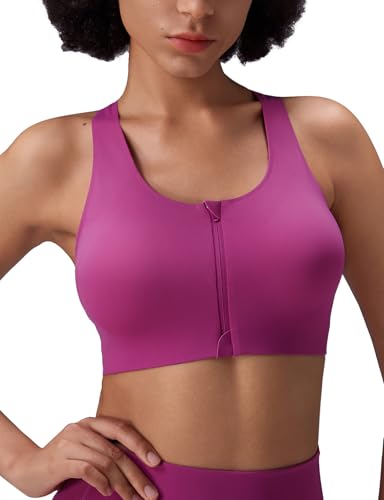 Image of baleaf Sweatleaf Adjustable Sports Bras for Women, Padded Racerback Yoga Bra, High Impact Molded Cup Workout Bra