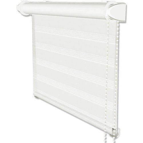Interdeco Doppelrollo Klemmfix/Duo-Rollo, Weiß BxH 113,5 x 150 cm Seitenzugrollo ohne Bohren, lichtdurchlässig/blickdicht