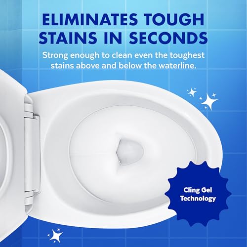 Image of Lysol Lime & Rust Toilet Bowl Cleaner Liquid, For Limescale, Rust & Hard Water Stains, Septic Safe, Clinging Gel, Disinfects, Sanitizes & Deodorizes, Bathroom Cleaning Supplies, 24oz (4 Pack)